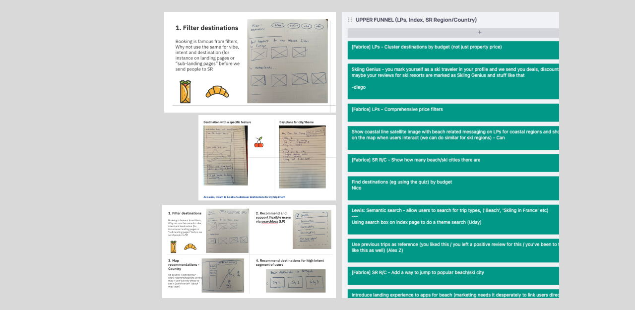 image of the ideation drafts from the workshop